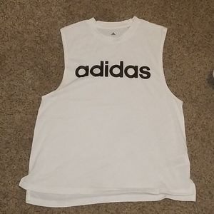 Womens Adidas White Workout Tank top